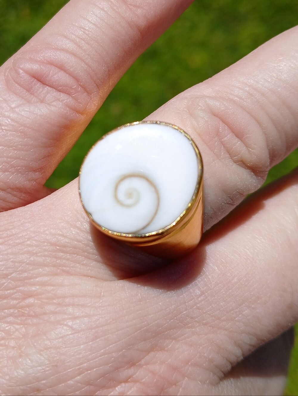 New Men's Shiva Eye Gold Plated Ring.